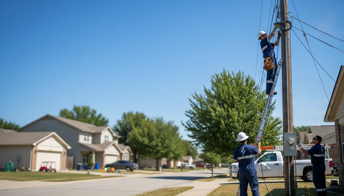 Residential electrician providing installation services in Scranton, ND